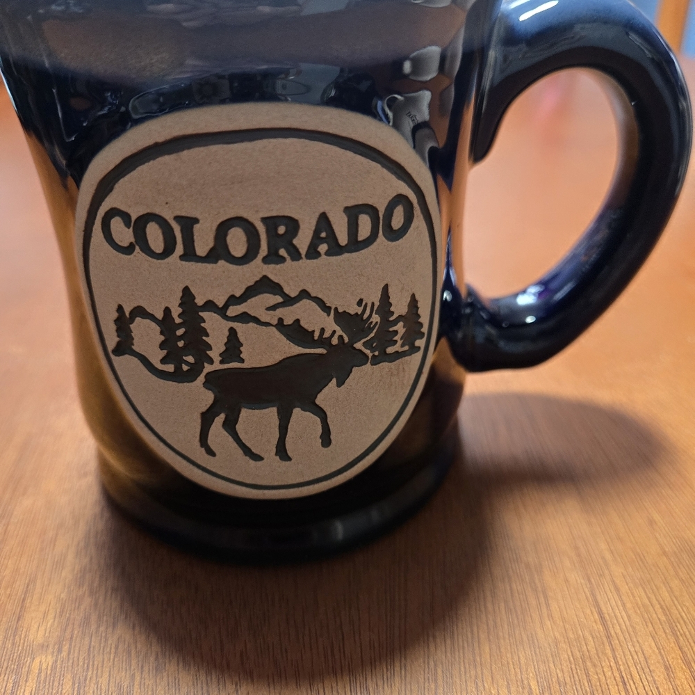 Navy Blue Colorado Souvenir Mug with Elk Design - Picture 6 of 6